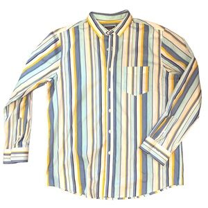 Striped Long Sleeve Button Down Shirt XL